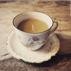 Artisan tea cup candles